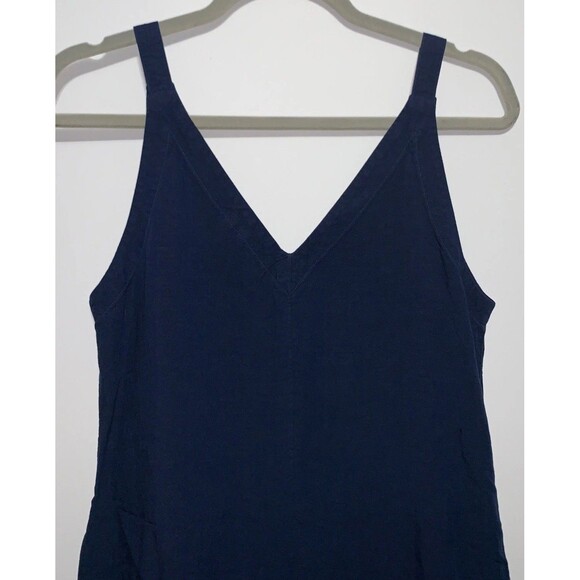 Women’s UNIQLO Blue Wide Leg jumpsuit Size XSmall Sleeveless Linen Blend - Picture 6 of 7